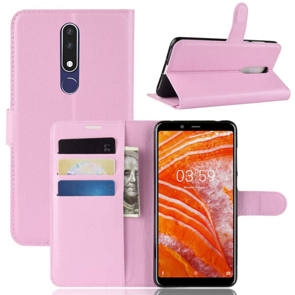 

Чехол-книжка Litchie Wallet для Nokia 3.1 Plus (X3) Светло-розовый