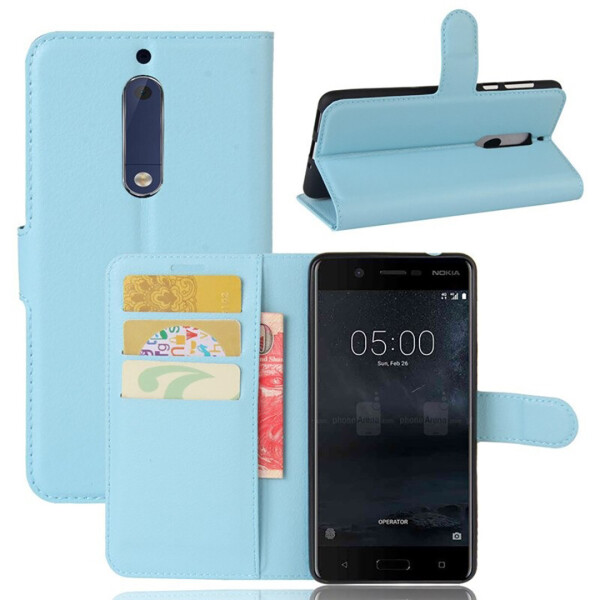 

Чехол-книжка Litchie Wallet для Nokia 5 Голубой