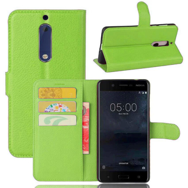 

Чехол-книжка Litchie Wallet для Nokia 5 Green