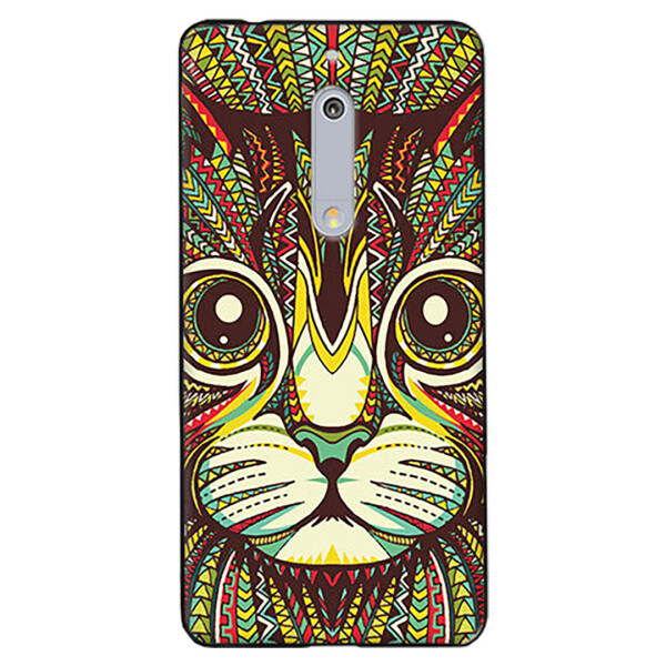 

Чехол с рисунком Printed Silicone для Nokia 5 Кот