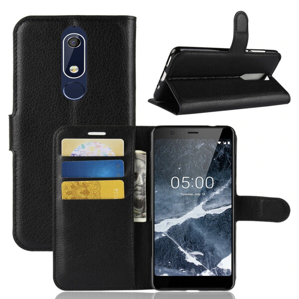 

Чехол-книжка Litchie Wallet для Nokia 5.1 Черный