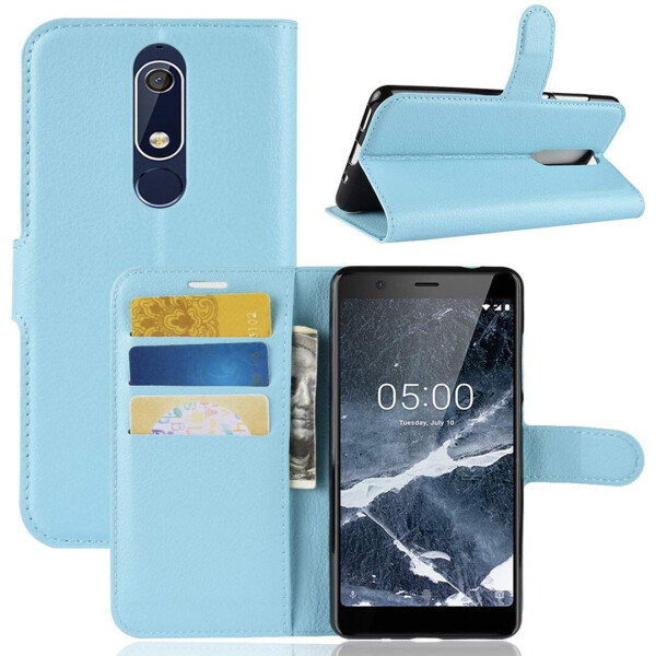 

Чехол-книжка Litchie Wallet для Nokia 5.1 Голубой