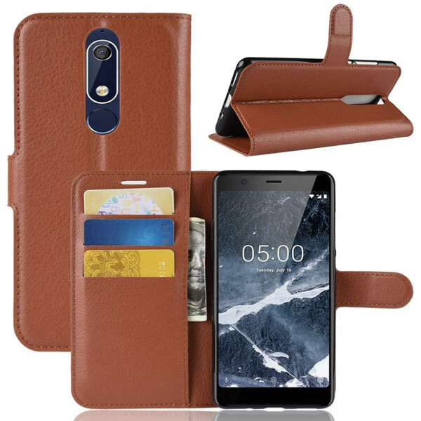 

Чехол-книжка Litchie Wallet для Nokia 5.1 Коричневый
