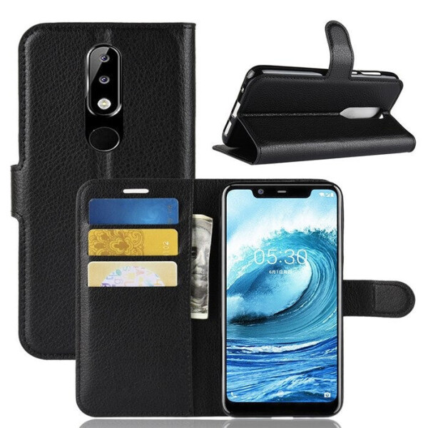 

Чехол-книжка Litchie Wallet для Nokia 5.1 Plus Черный