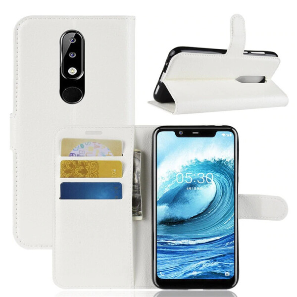 

Чехол-книжка Litchie Wallet для Nokia 5.1 Plus Белый