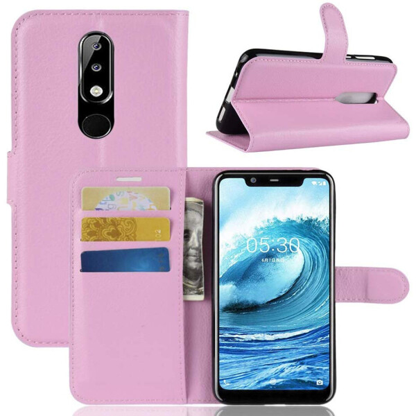 

Чехол-книжка Litchie Wallet для Nokia 5.1 Plus (X5) Светло-розовый