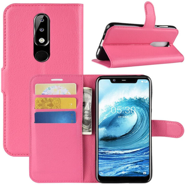 

Чехол-книжка Litchie Wallet для Nokia 5.1 Plus / X5 Rose