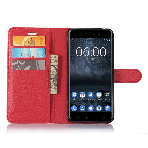 

Чехол-книжка Litchie Wallet для Nokia 6 Красный
