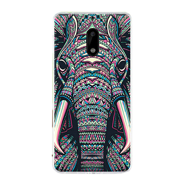 

Чехол с рисунком Printed Silicone для Nokia 6 Слон