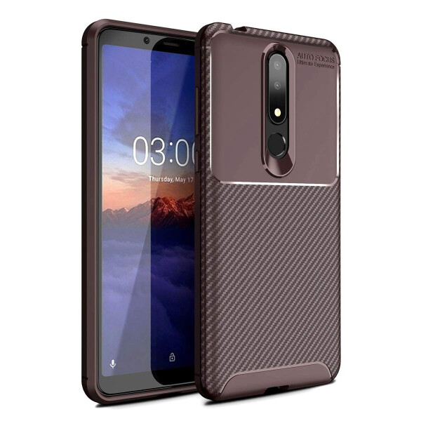 

Чехол Carbon Case Nokia X3 / Nokia 3.1 Plus Коричневый