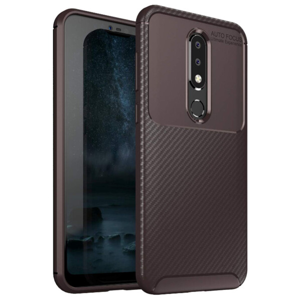 

Чехол Carbon Case Nokia X6 / Nokia 6.1 plus Коричневый