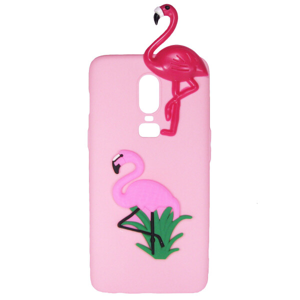 

Чехол Cartoon 3D Case для OnePlus 6 Фламинго