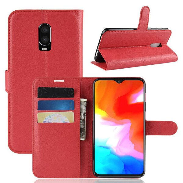 

Чехол-книжка Litchie Wallet для OnePlus 6T Красный
