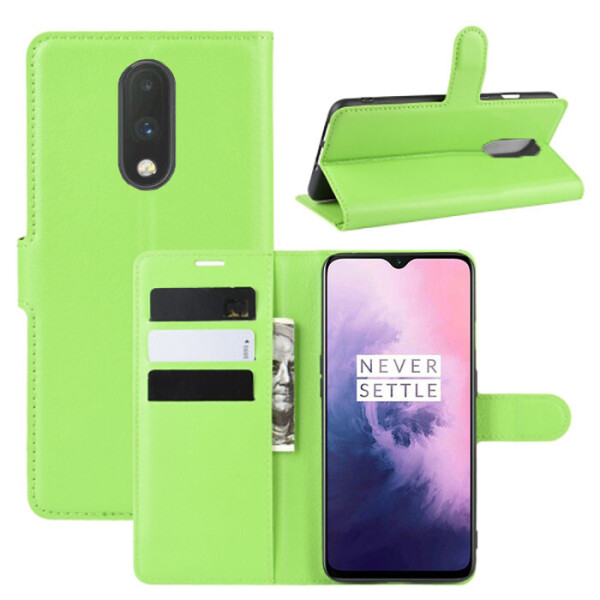 

Чехол-книжка Litchie Wallet для OnePlus 7 Green