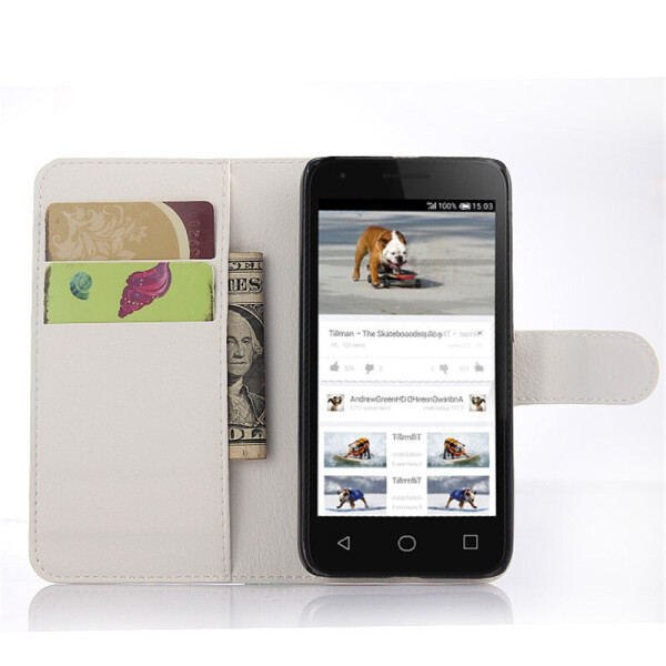 

Чехол-книжка Litchie Wallet для Alcatel Pixi 3 4027D (4.5) Белый