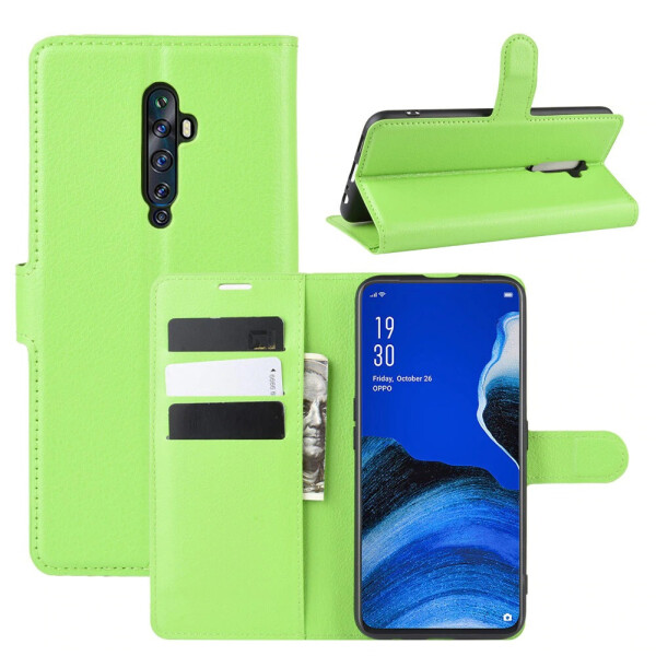 

Чехол-книжка Litchie Wallet для Oppo Reno 2 Green