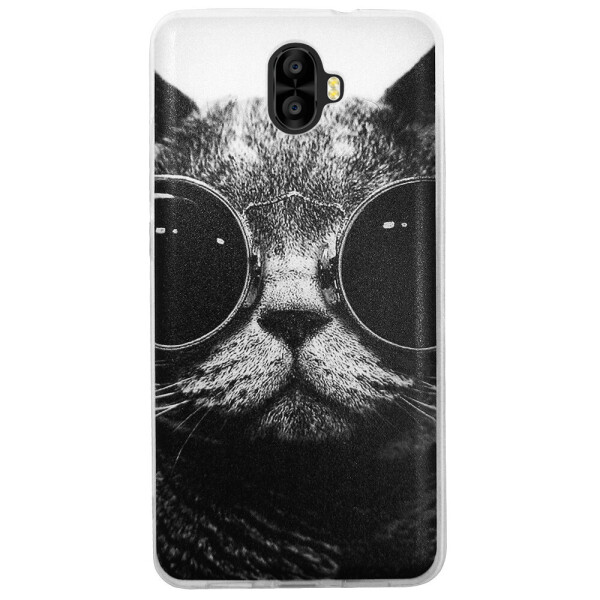 

Чехол с рисунком Printed Silicone для Oukitel K8000 Кот в очках