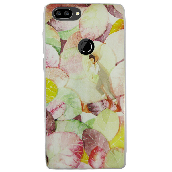

Чехол с рисунком Printed Silicone для Oukitel Mix 2 Листья
