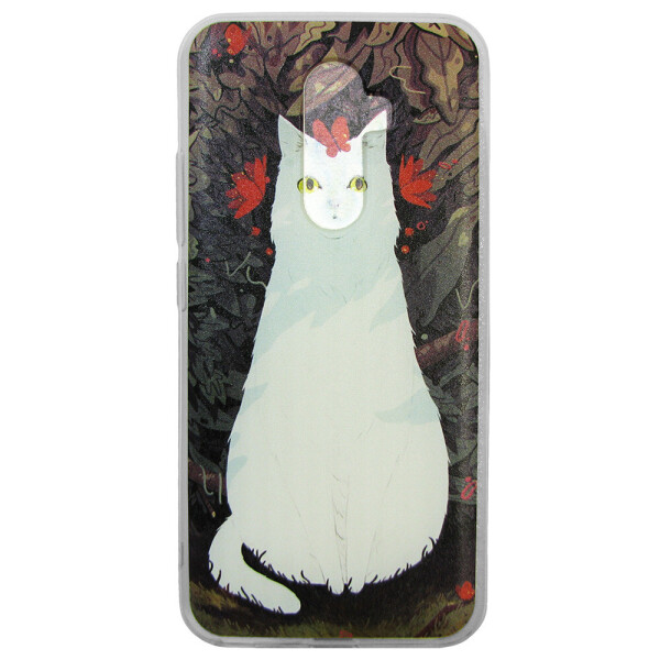 

Чехол с рисунком Printed Silicone для Oukitel U18 Кошка