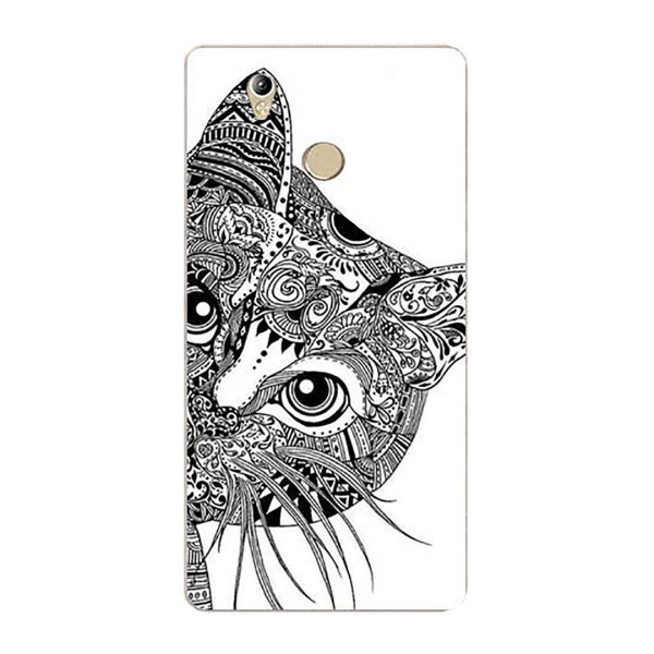 

Чехол с рисунком Printed Silicone для Oukitel U7 Plus Кот
