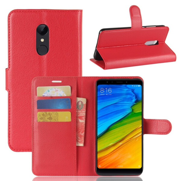 

Чехол-книжка Litchie Wallet для Xiaomi Redmi 5 Красный
