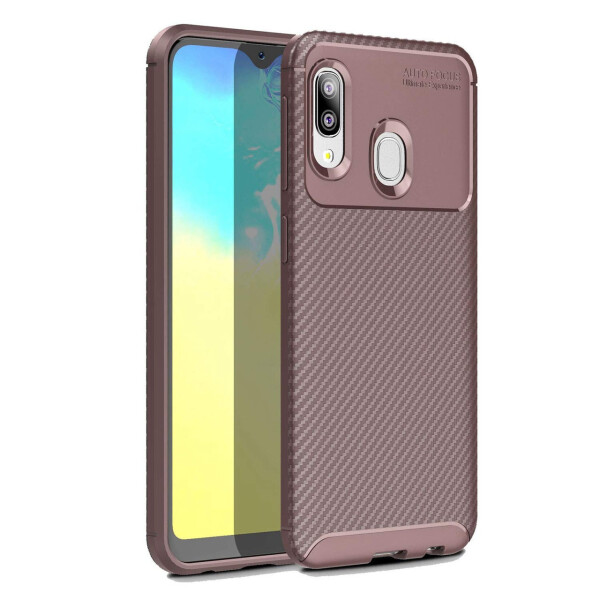 Чехол Carbon Case Samsung A202 Galaxy A20e Коричневый