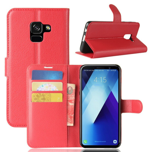 

Чехол-книжка Litchie Wallet для Samsung A730 Galaxy A8+ 2018 Красный