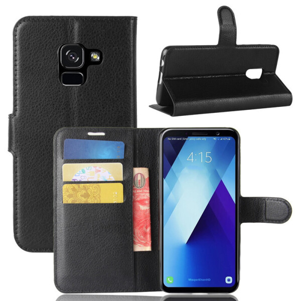 

Чехол-книжка Litchie Wallet для Samsung A730 Galaxy A8+ 2018 Черный