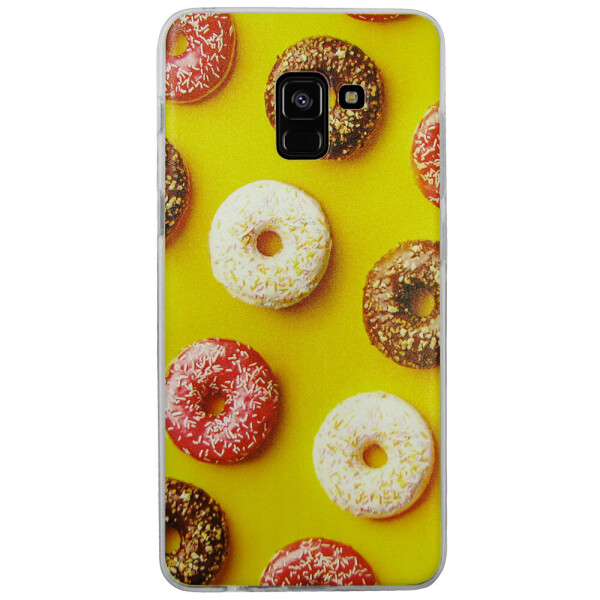

Чехол с рисунком Printed Silicone для Samsung A730 Galaxy A8+ 2018 Пончики
