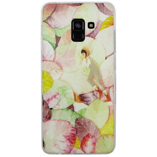 

Чехол с рисунком Printed Silicone для Samsung A730 Galaxy A8+ 2018 Листья
