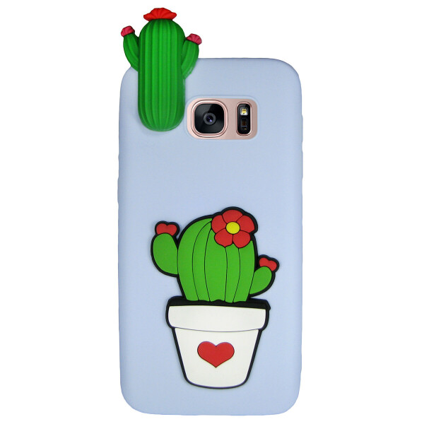 

Чехол Cartoon 3D Case для Samsung G930 Galaxy S7 Кактусы