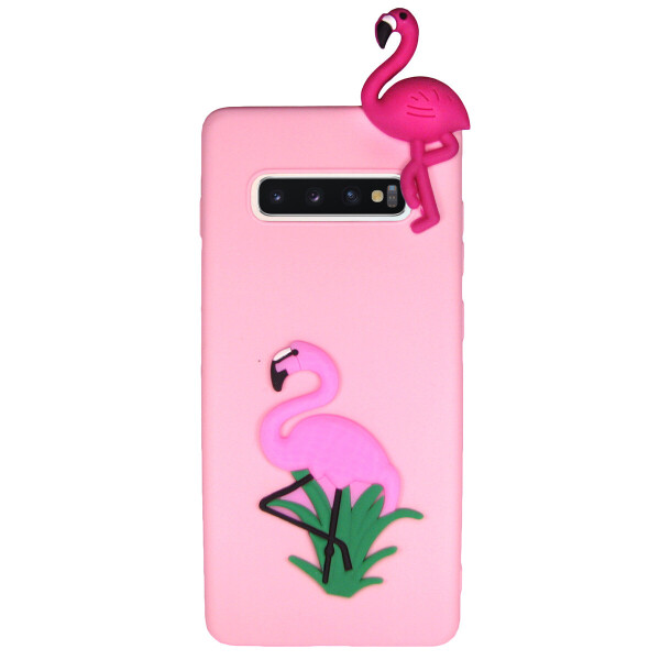 

Чехол Cartoon 3D Case для Samsung G973 Galaxy S10 Фламинго