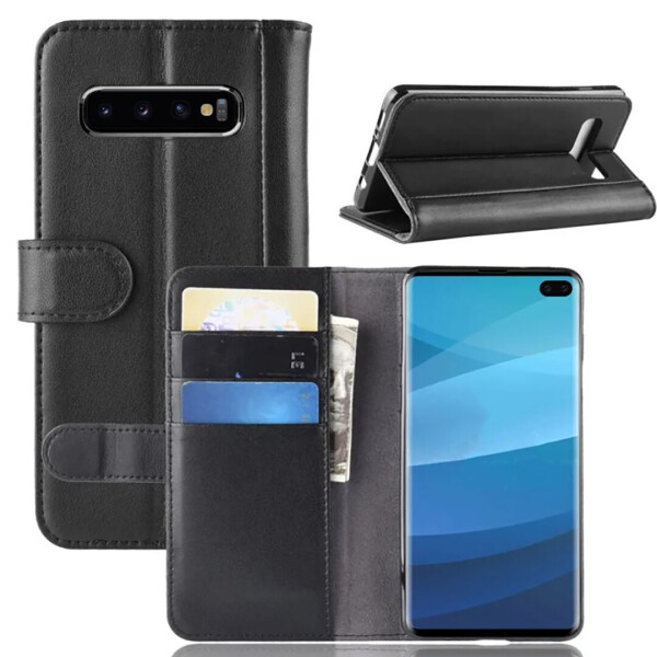 

Кожаный чехол Leather Wallet для Samsung G973 Galaxy S10 Черный