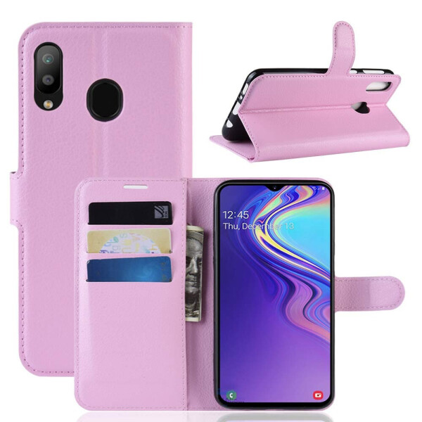 

Чехол-книжка Litchie Wallet для Samsung Galaxy M20 Светло-розовый