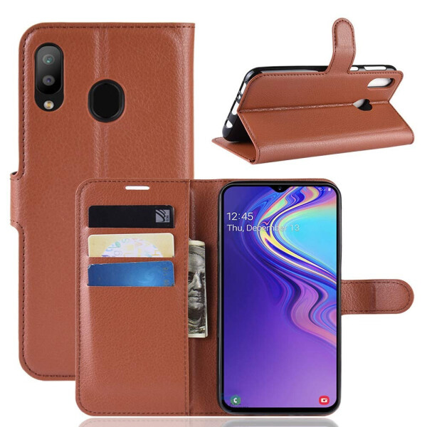 

Чехол-книжка Litchie Wallet для Samsung Galaxy M20 Коричневый