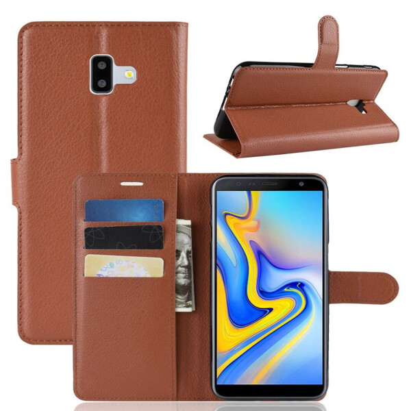 

Чехол-книжка Litchie Wallet для Samsung J610 Galaxy J6 Plus Коричневый