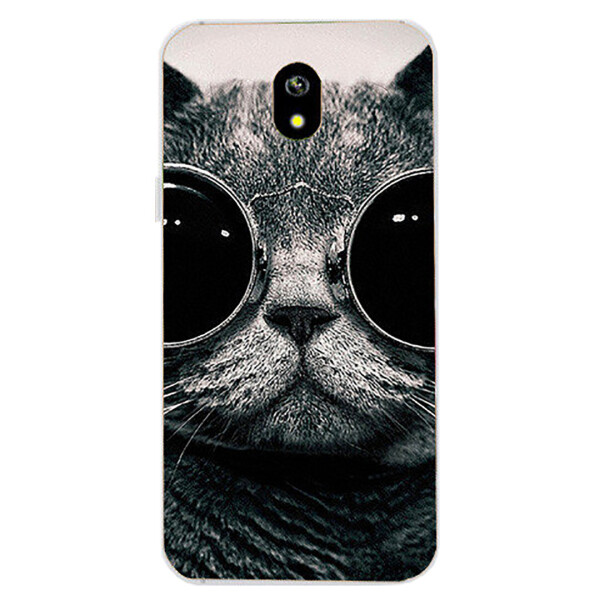 

Чехол с рисунком Printed Silicone для Samsung J730 Galaxy J7 2017 Кот В Очках