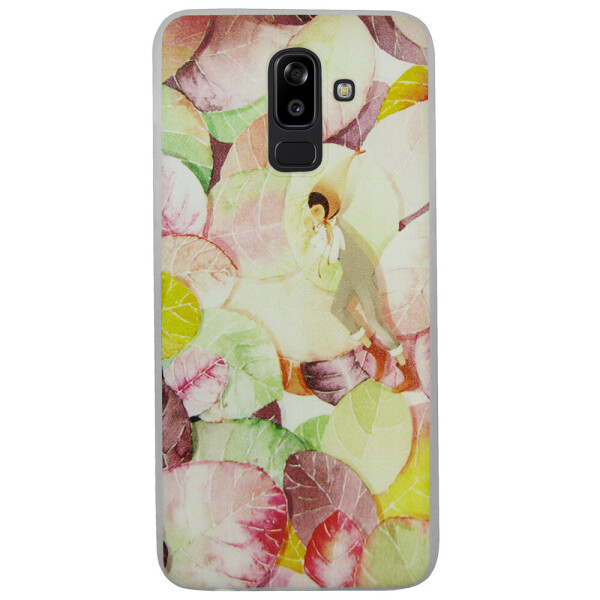 

Чехол с рисунком Printed Silicone для Samsung J810 Galaxy J8 2018 Листья