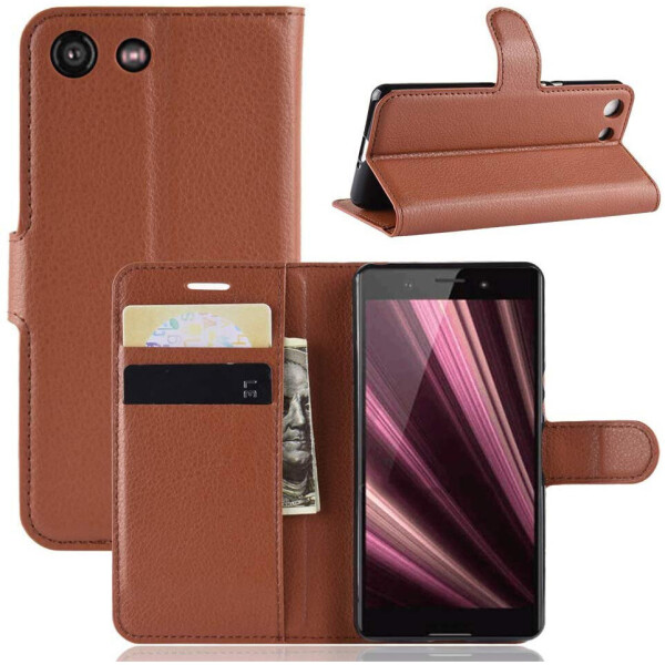 

Чехол-книжка Litchie Wallet для Sony Xperia Ace / XZ4 Compact Brown