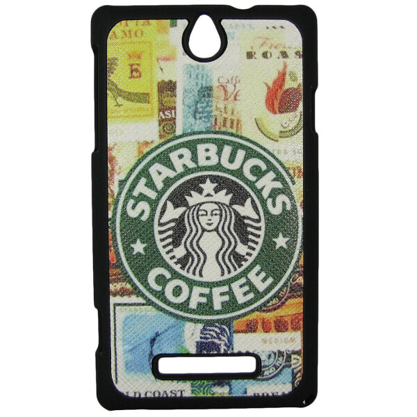 

Чехол с рисунком Printed Plastic для Sony Xperia E c1505 c1605 Starbucks coffee