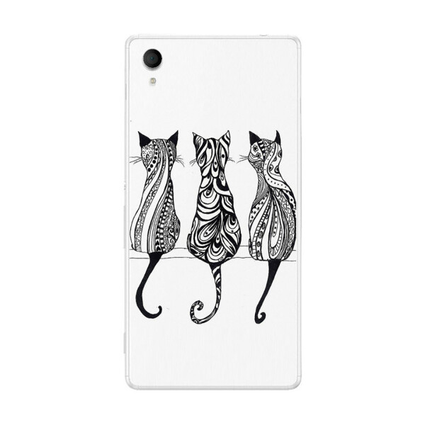 

Чехол с рисунком Printed Silicone для Sony Xperia M4 Aqua Три Кота