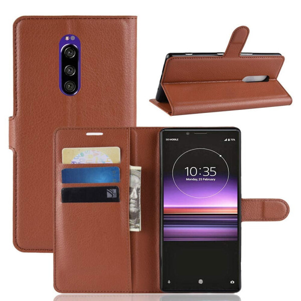 

Чехол-книжка Litchie Wallet для Sony Xperia XZ4 / Xperia 1 Коричневый