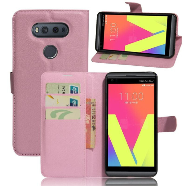 

Чехол-книжка Litchie Wallet для LG V20 Светло-розовый
