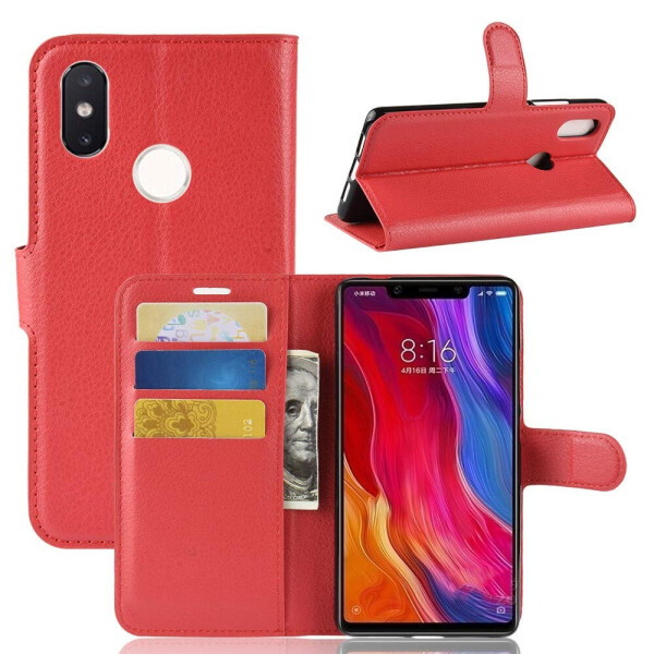 

Чехол-книжка Litchie Wallet для Xiaomi Mi 8 SE Красный