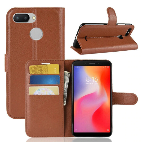 

Чехол-книжка Litchie Wallet для Xiaomi Redmi 6 Коричневый