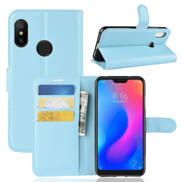 

Чехол-книжка Litchie Wallet для Xiaomi Redmi 6 Pro / Mi A2 Lite Голубой