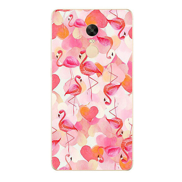 

Чехол с рисунком Printed Silicone для Xiaomi Redmi Note 4X Фламинго