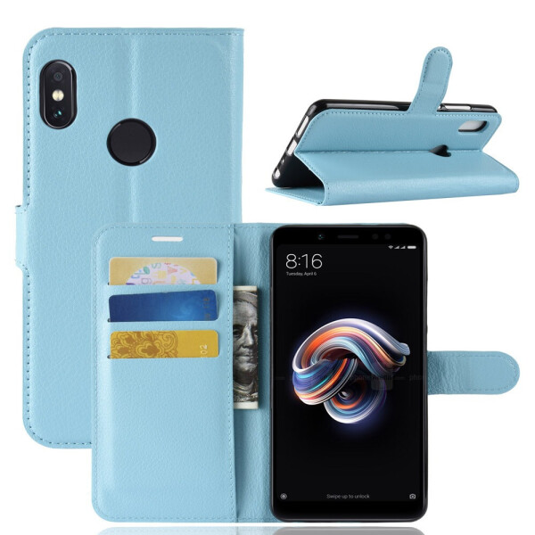 

Чехол-книжка Litchie Wallet для Xiaomi Redmi Note 5 Blue