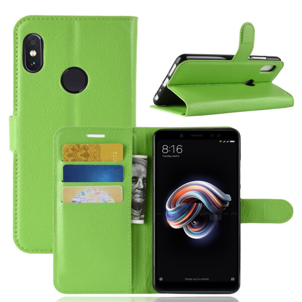 

Чехол-книжка Litchie Wallet для Xiaomi Redmi Note 5 Green