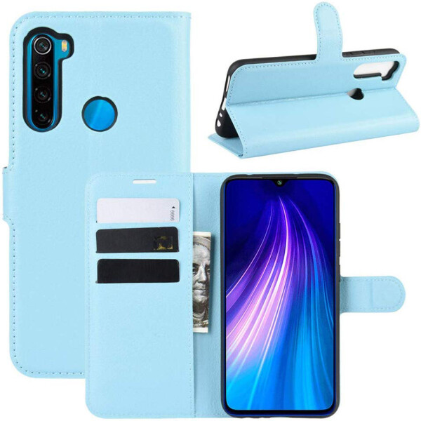 

Чехол-книжка Litchie Wallet для Xiaomi Redmi Note 8 Blue